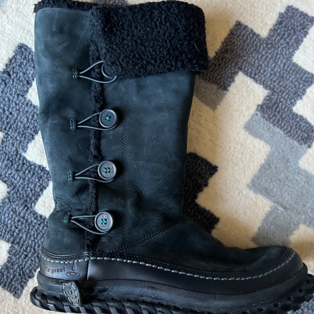 Nike Women Boot ACG Valenka Gray Black Suede Leather Winter Puddle Proof Size 8